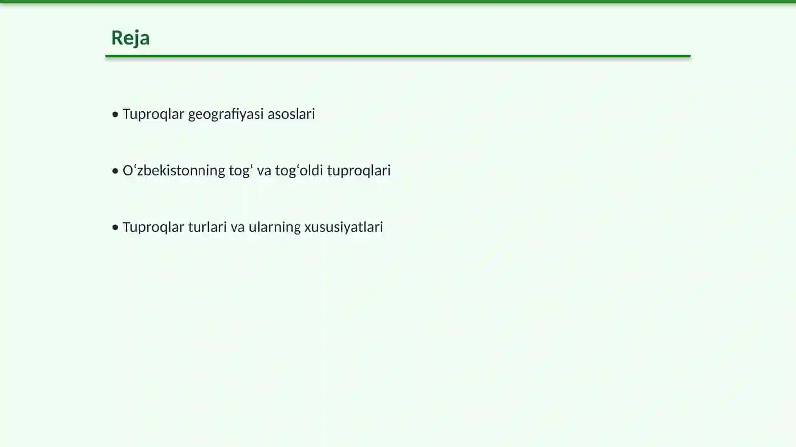 Oʻzbekistonning togʻ va togʻoldi mintaqasi tuproqlari geografiyasi va uni muhofaza qilish 2