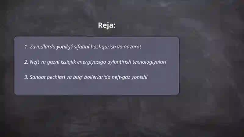 Zavodlarda yonilgʻi sifatini boshqarish va nazorat 2