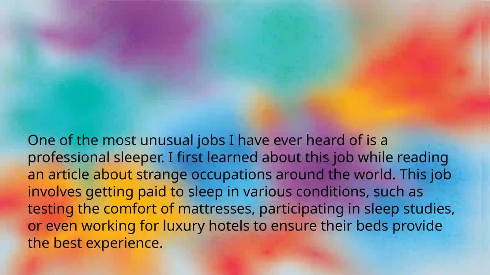 The most unusual job 2