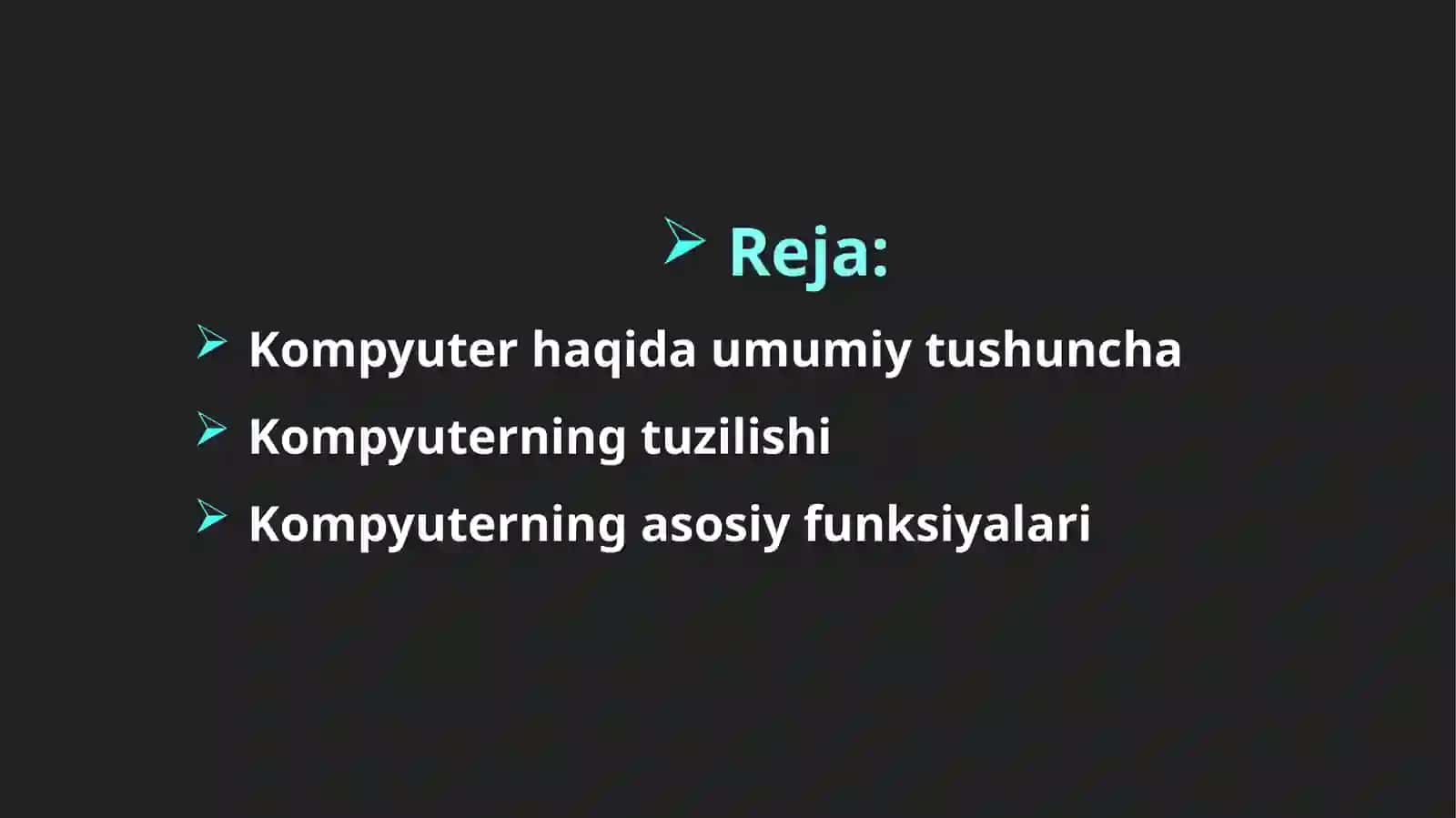 Kompyuter, uning tuzilishi va funksiyalari 2