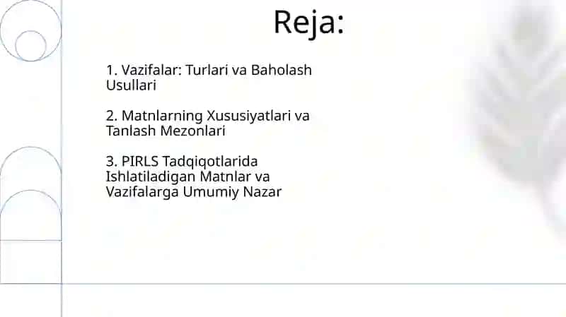 PIRLS Tadqiqotlarida foydalanilgan matn va topshiriqlar ustida ishlash 2