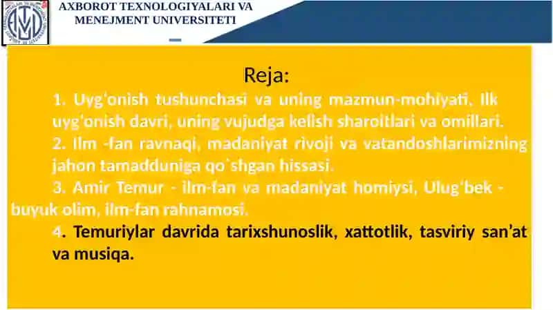 IX-XIII ASRLARDA MOVAROUNNAHRDA MADANIYAT VA SAN’AT TARAQQIYOTI 2