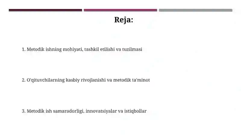 Metodik ishlarni boshqarish 2