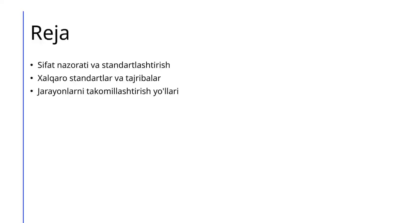Standartlashtirishda sifatni boshqarish 2