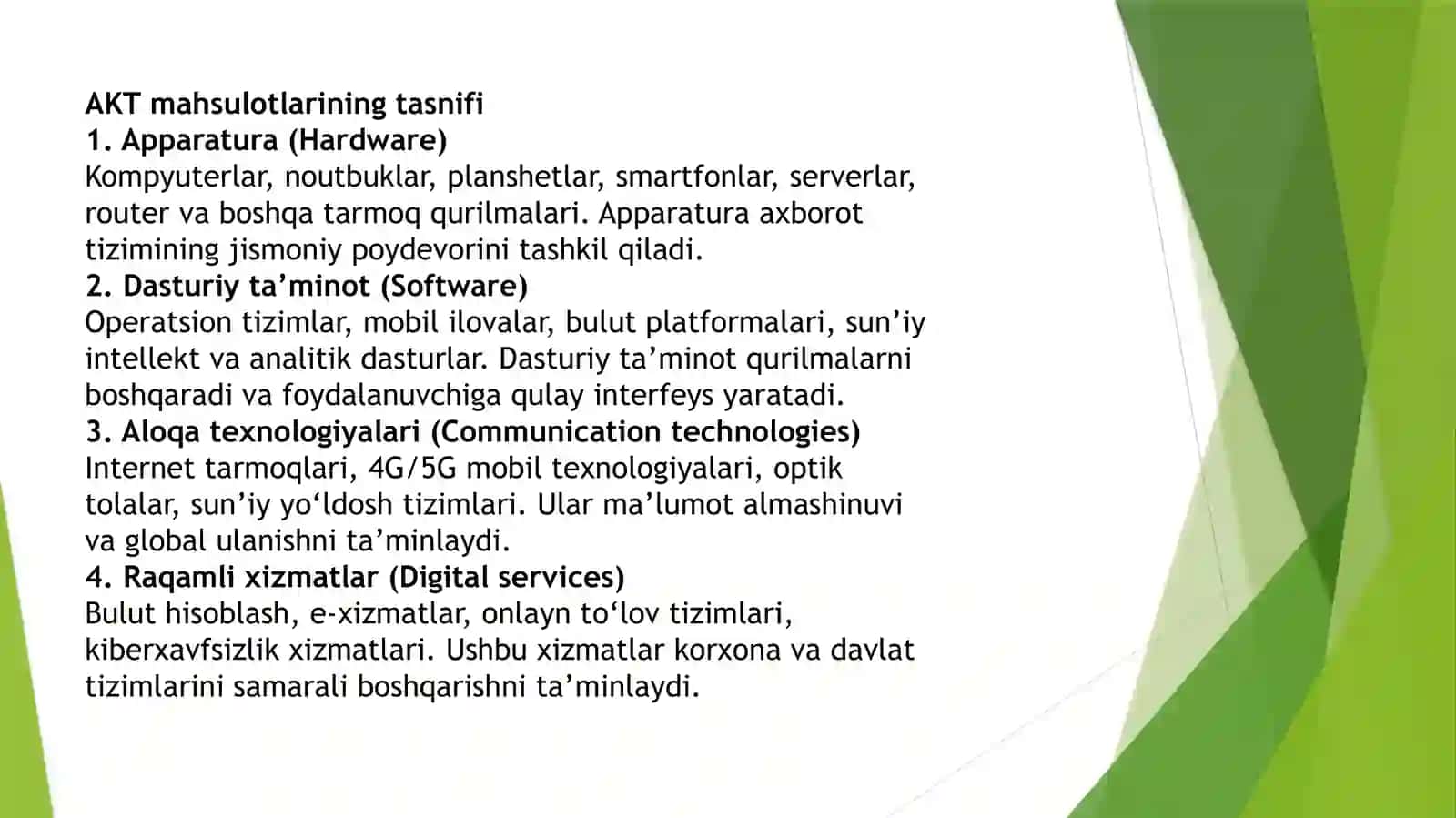 Axborot–kommunikatsiyatexnologiyalari(AKT)mahsulotlari 2