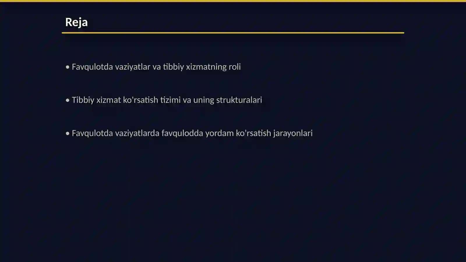 Favqulotda vaziyatlarda fuqaro muhofazasi tibbiy xizmati 2