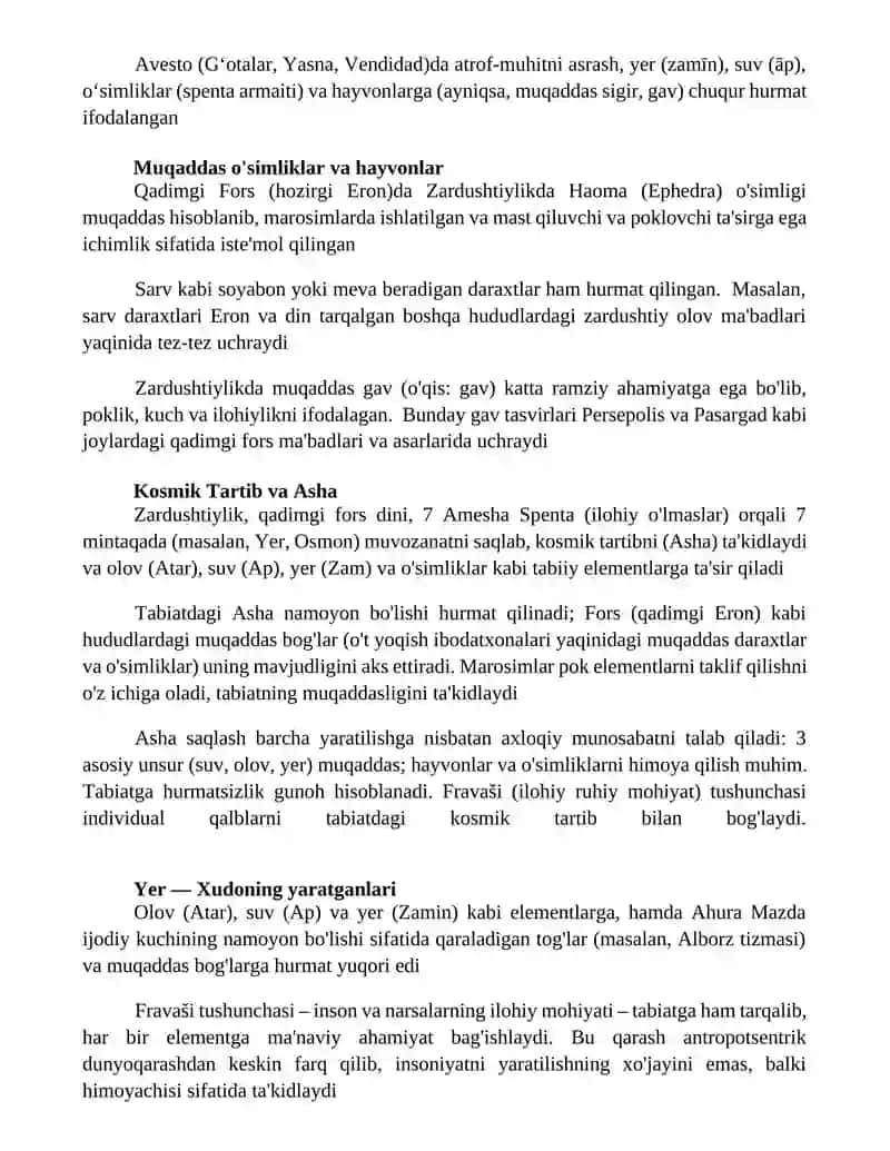 Zardushtiylikda tabiatning ulugʻlanishi 2
