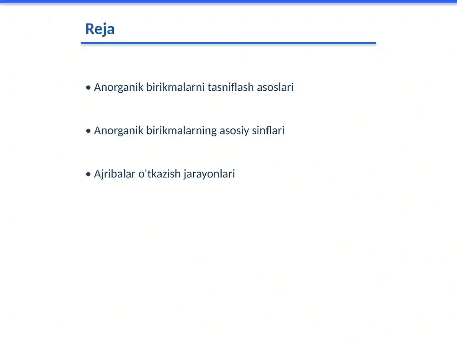 Anorganik birikmalarning asosiy sinflari mavzusiga oid ajribalar o'tkazish metodikasi 2