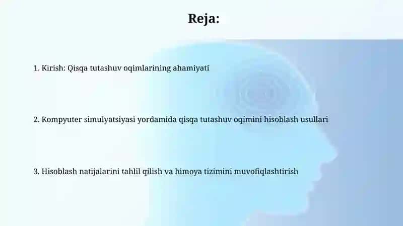 Qisqa tutashuv oqimlari 2