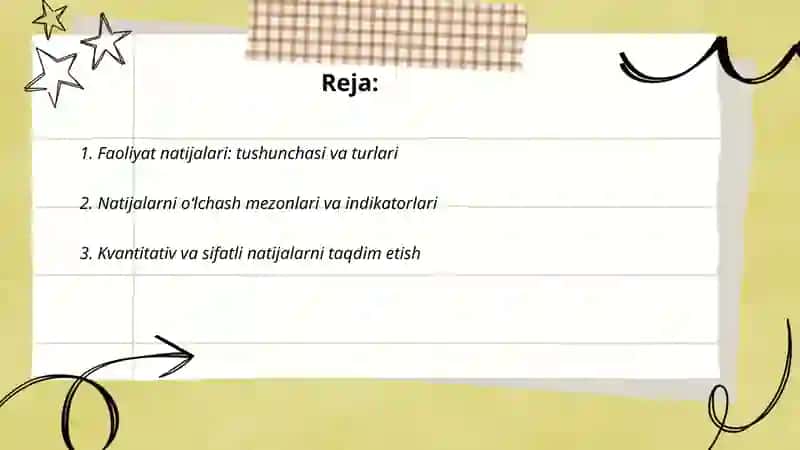 Faoliyat natijalari va ularni taqdim qilish shakllari 2