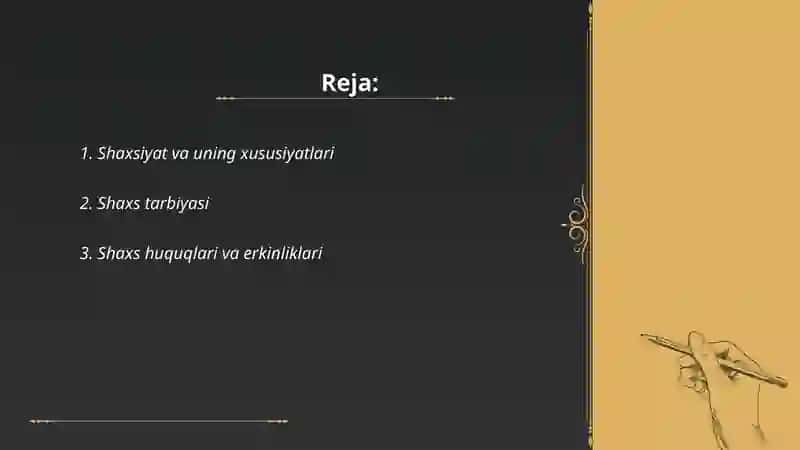 Shaxsiyat va uning xususiyatlari 2