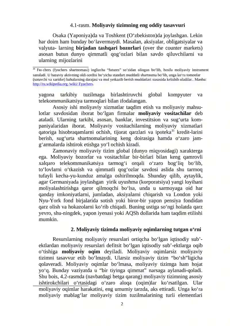 Moliyaviy tashkilotlar va moliyaviy infratuzilma 2