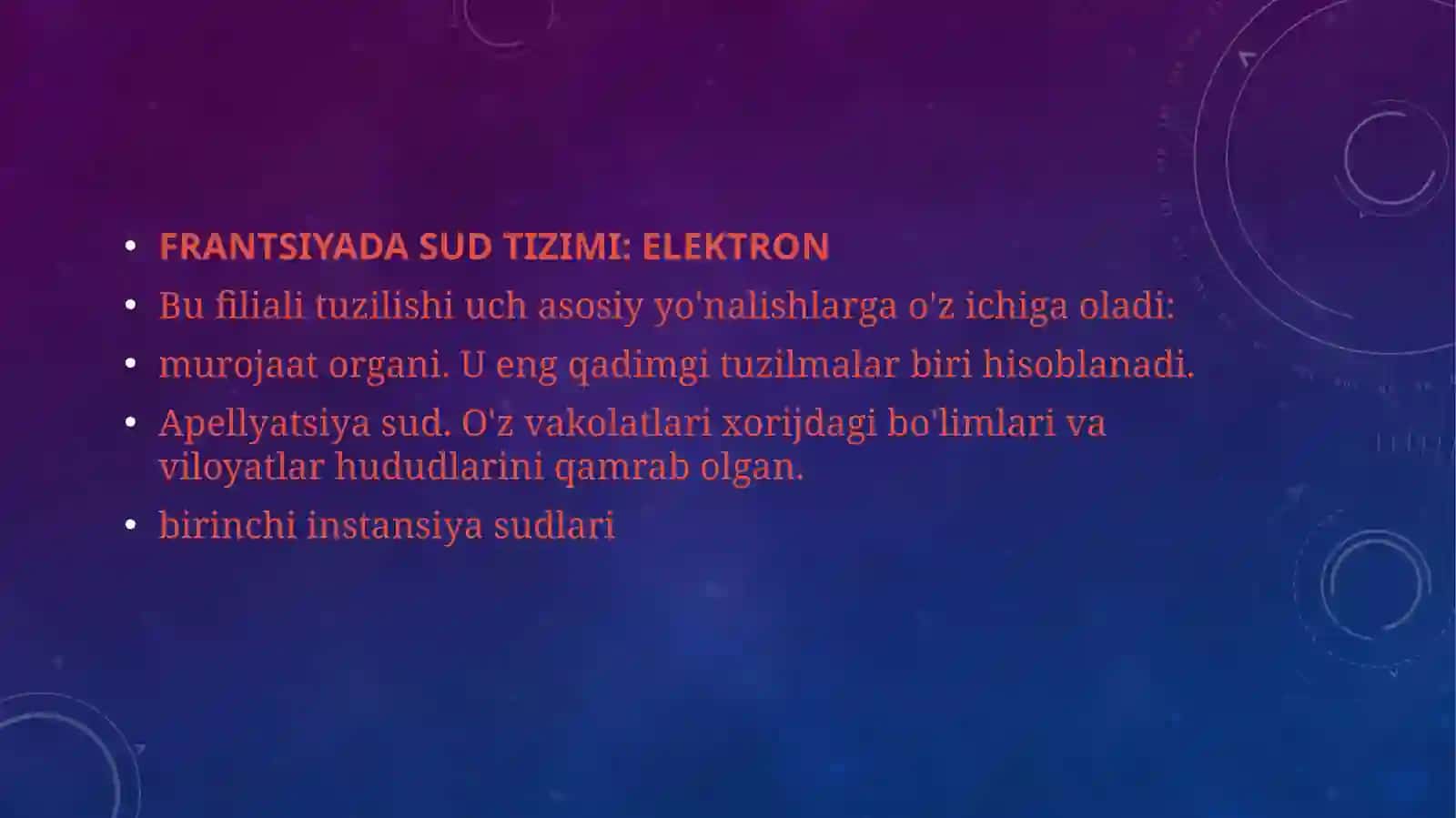 Fransiya sud tizimi 2