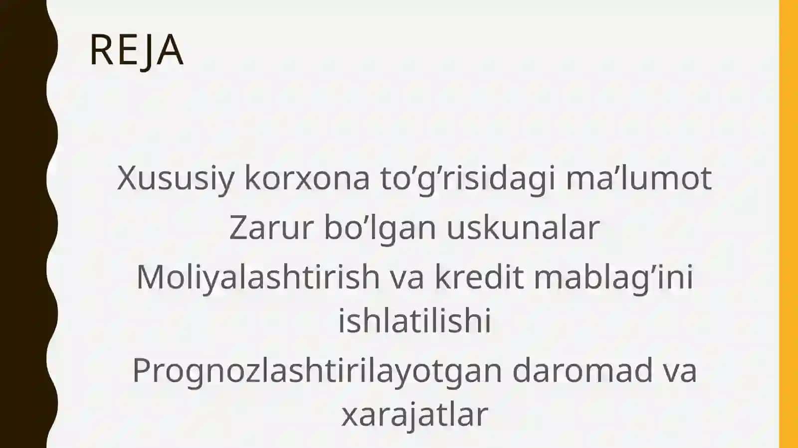 Plastik paket ishlab chiqarish biznes rejasi 2