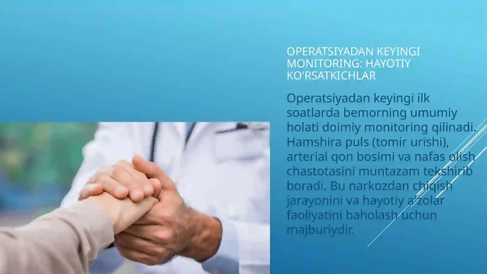 Operatsiyadan keyingi monitoring 2