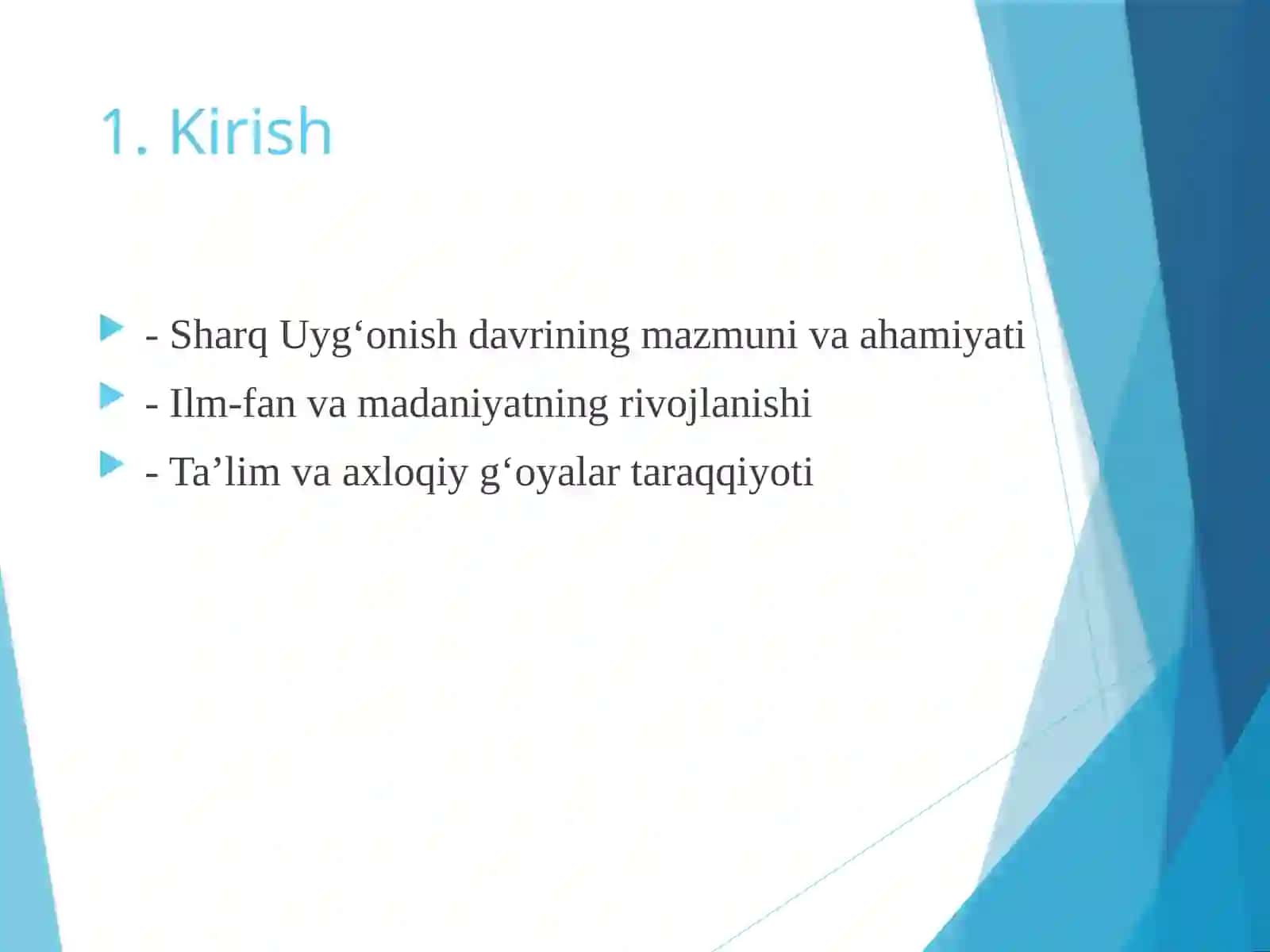Sharq UYG‘ONISH DAVRIDA PEDAGOGIK FIKRLARNING RIVOJLANISHI 2