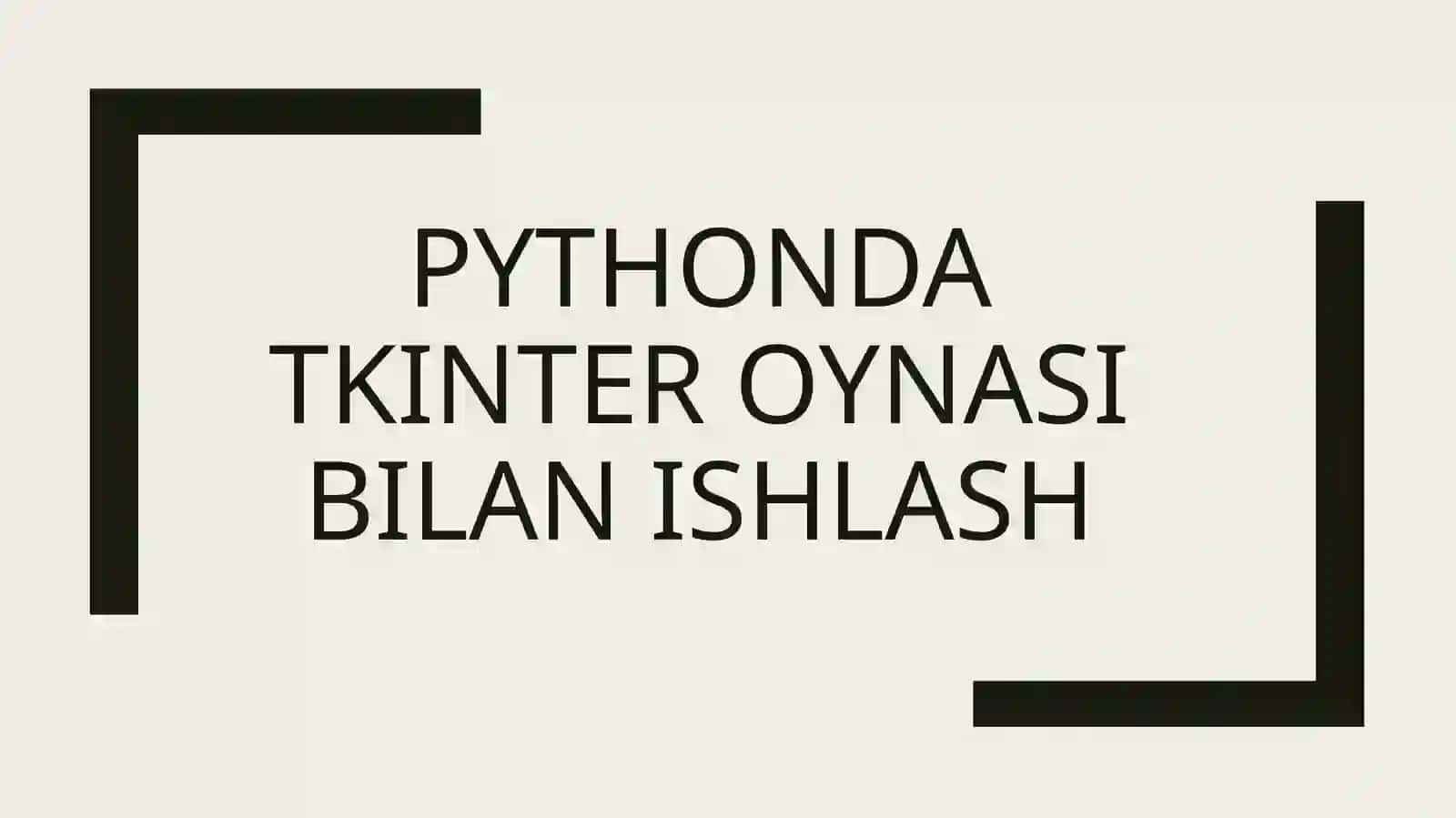 Zamonaviy Dasturlash tili fanidan tayyorlagan taqdimoti 2