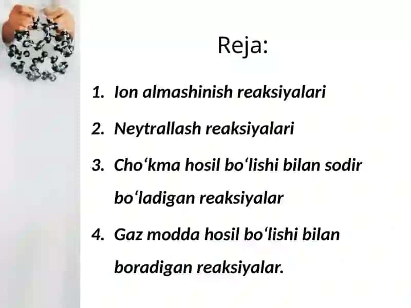 8-sinf Kimyofanidarsligiasosida 2