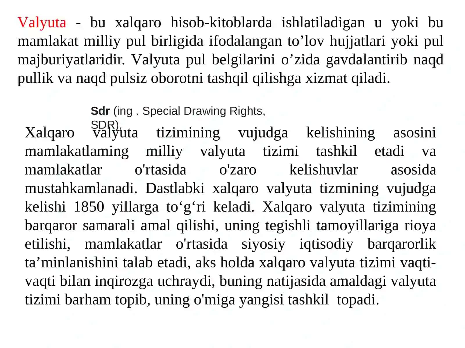 Valyuta tizimi va Pulning xalqaro munosabatlardagi xarakti 2
