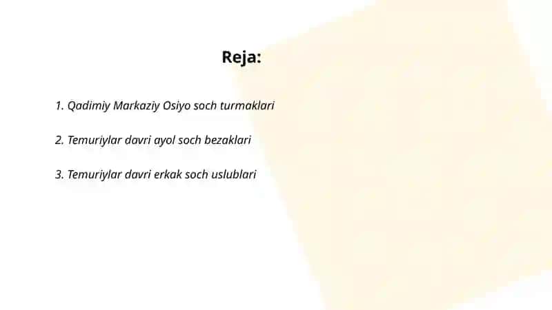 Tarixiy soch turmaklari 2