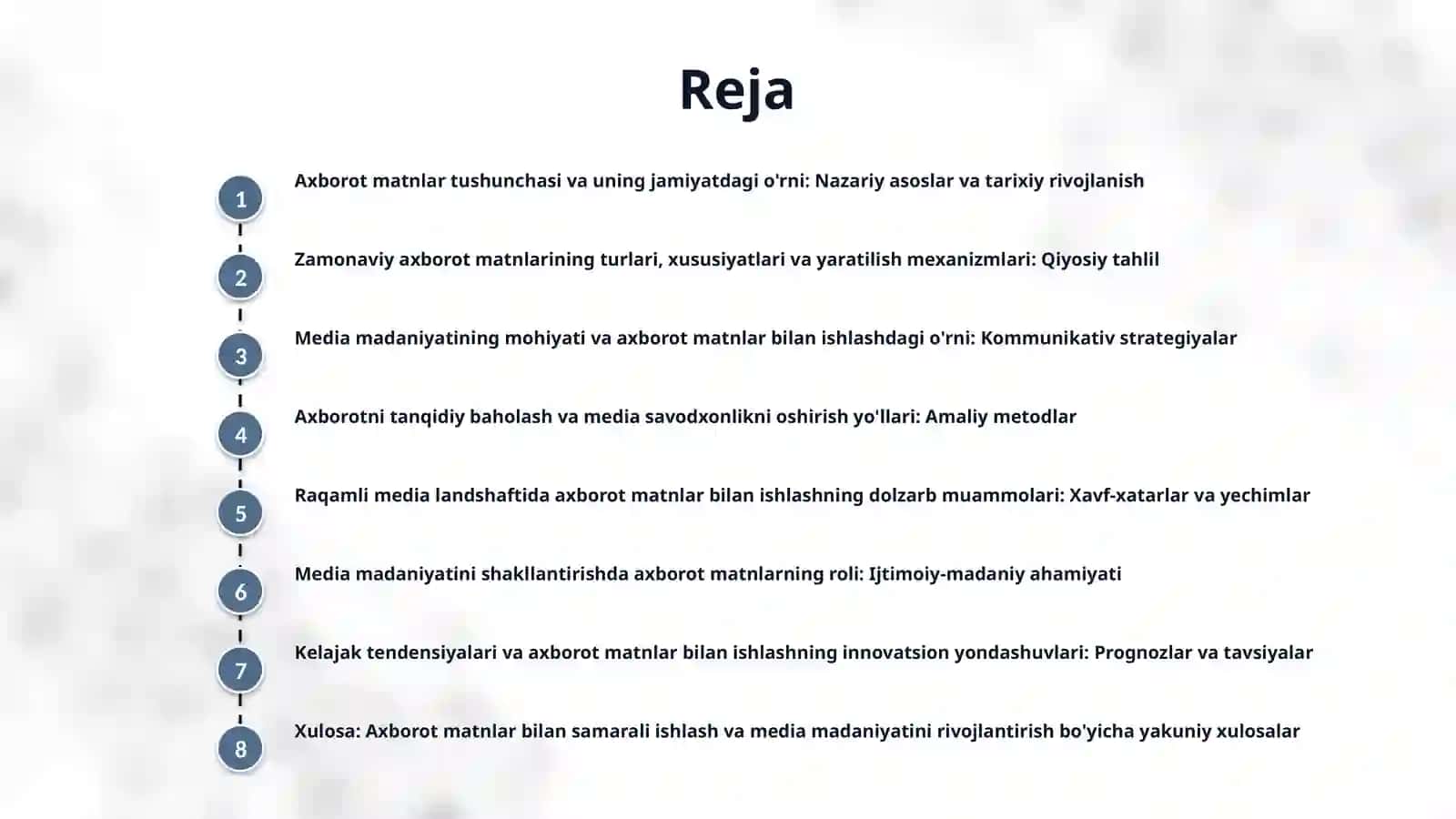 Axborot matnlar bilan ishlash va media madaniyati 2
