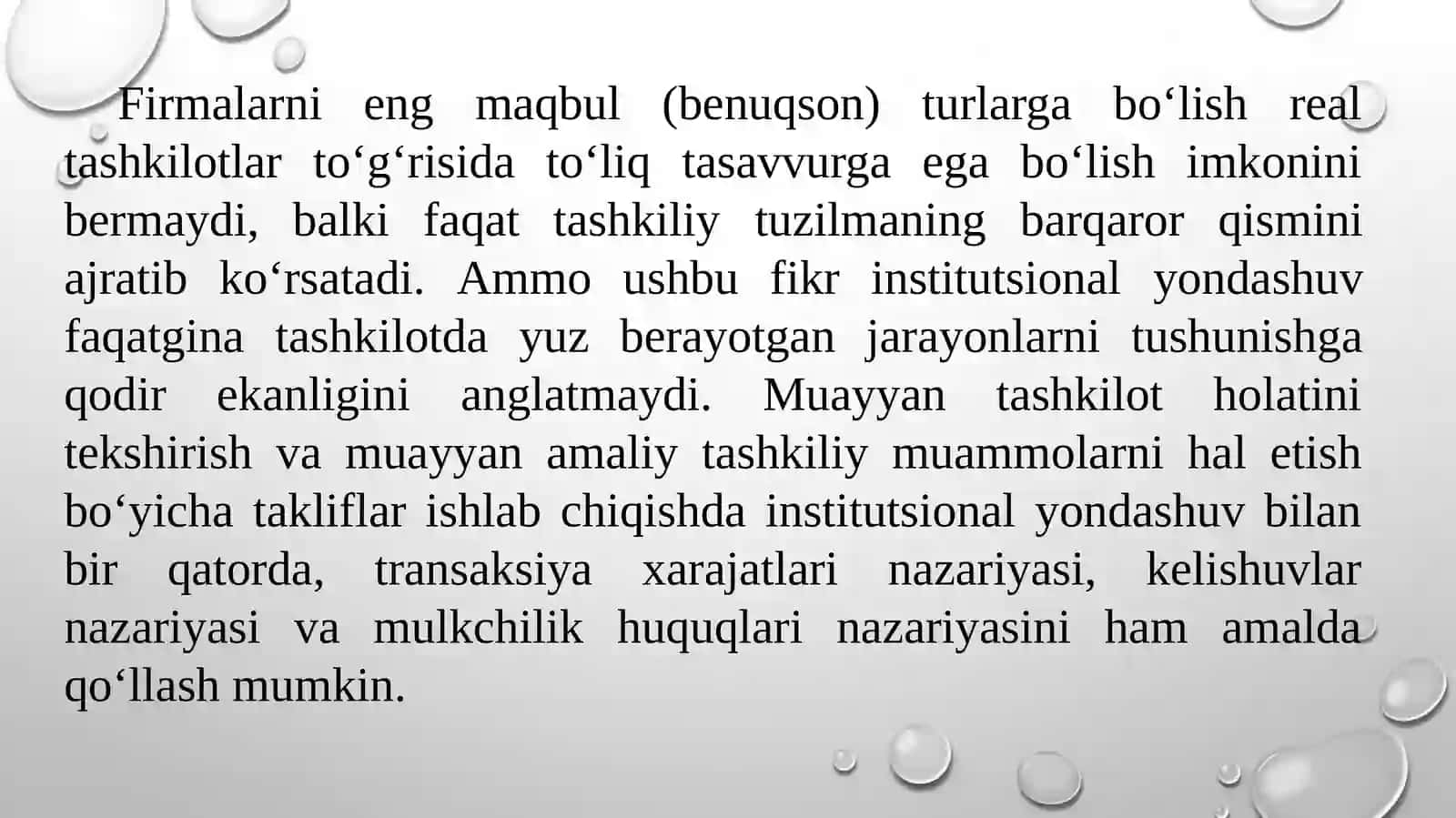 TAShKILOTNIAMALIYTAHLILQILIShNAZARIYASI 2