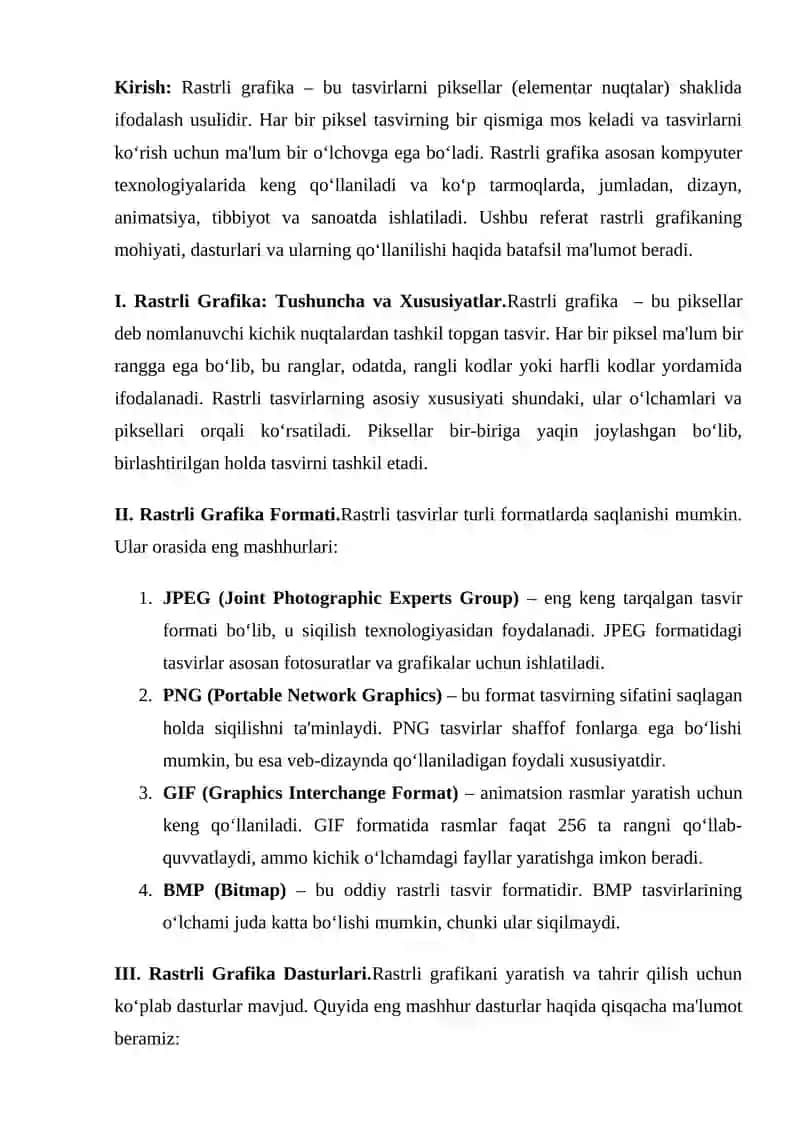 Rastrli grafika dasturlari 2