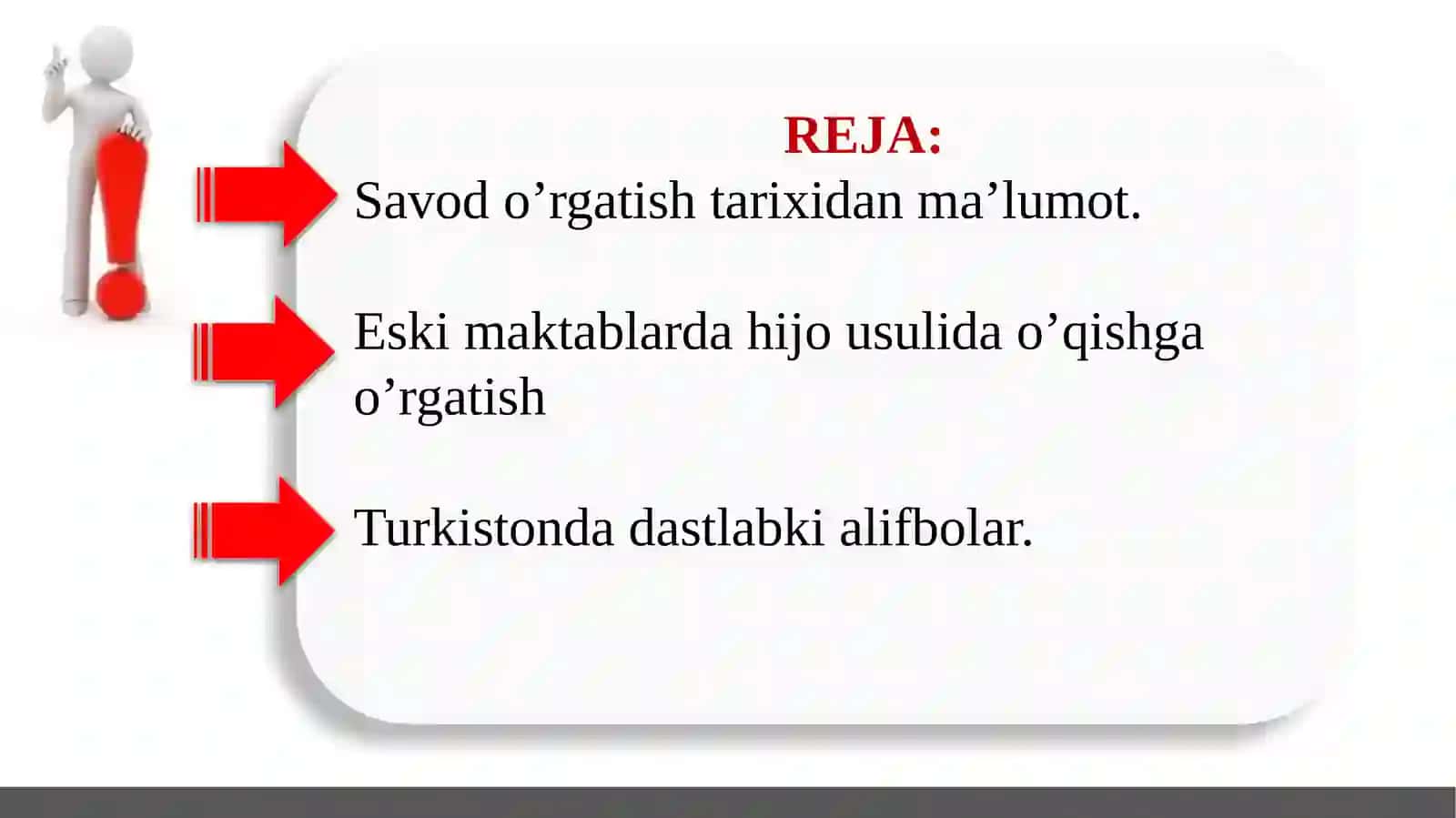 Savod o’rgatish tarixi 2