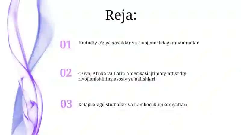 Osiyo, Afrika va Lotin Amerikasining ijtimoiy-iqtisodiy rivojoanishining asosiy yo’nalishlari 2