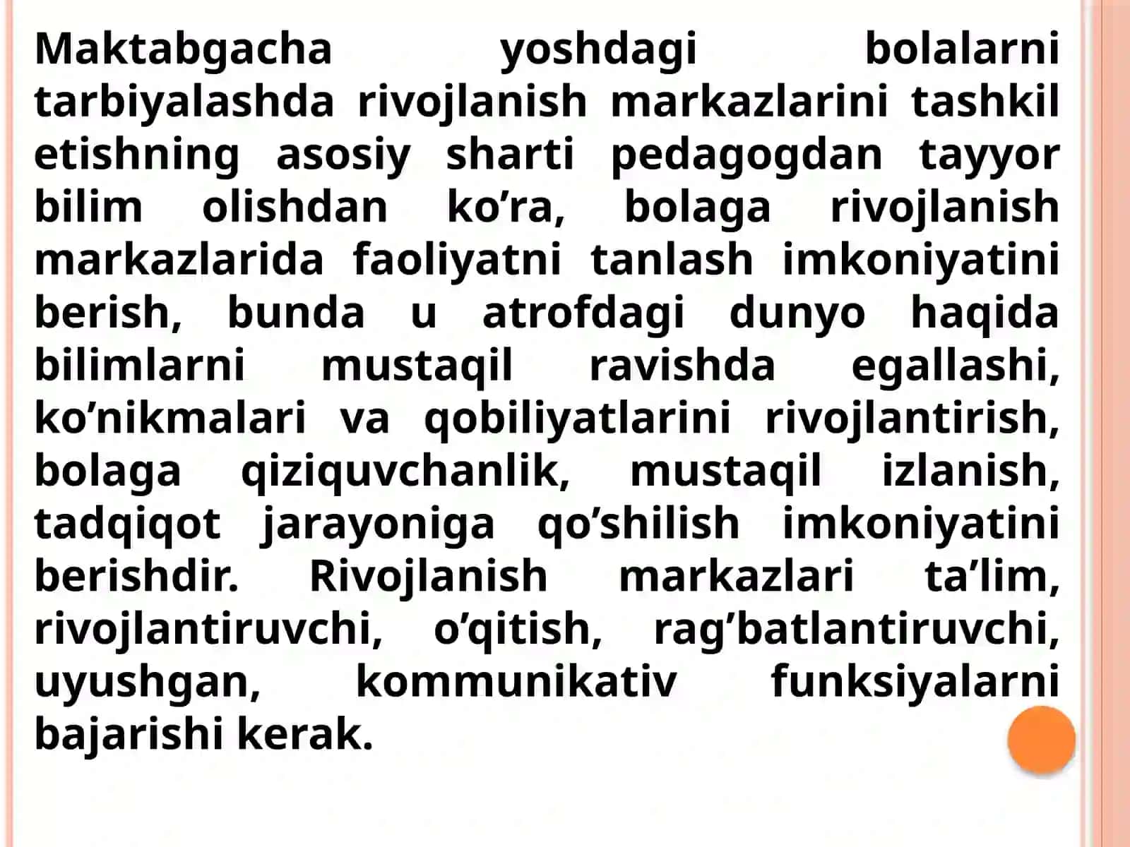 Rivojlantiruvchi muhitni tashkil qilish 2