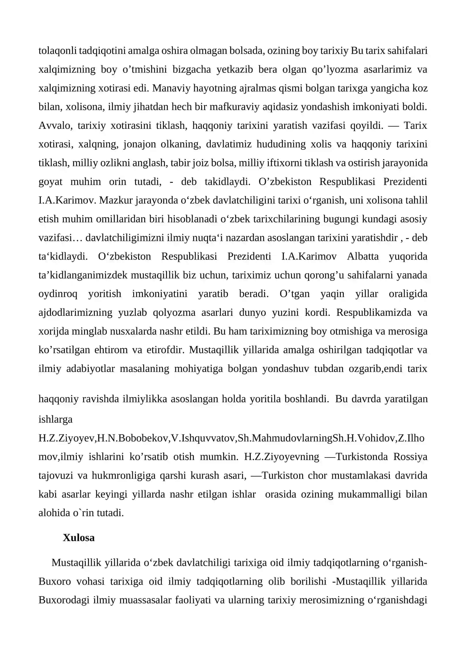 Mustaqillik yillarida O’rta Osiyo xonliklarida tarixning o’rganilishi 2