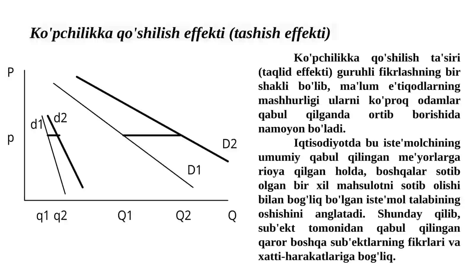 Ko'pchilikka qo'shilish effekti (tashish effekti) 2