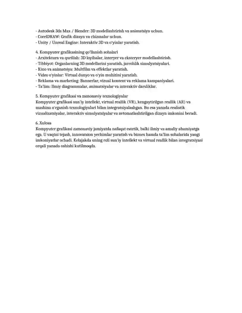 “Kompyuter Grafikasining Sirli Olami – To‘liq Ilmiy va Amaliy Qo‘llanma” 2