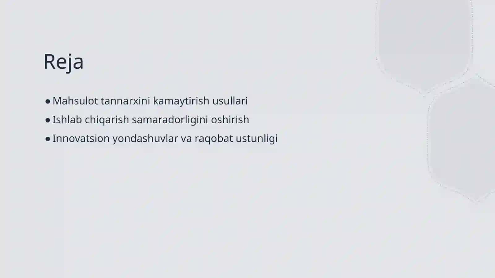 Biznes va tadbirkorlik subyektlarida mahsulot tannarxining kamaytirish yo'llari 2