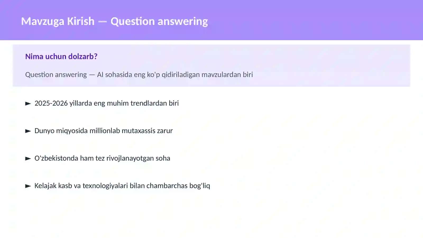 AI | NLP TABIIY TIL QAYTA ISHLASH 2