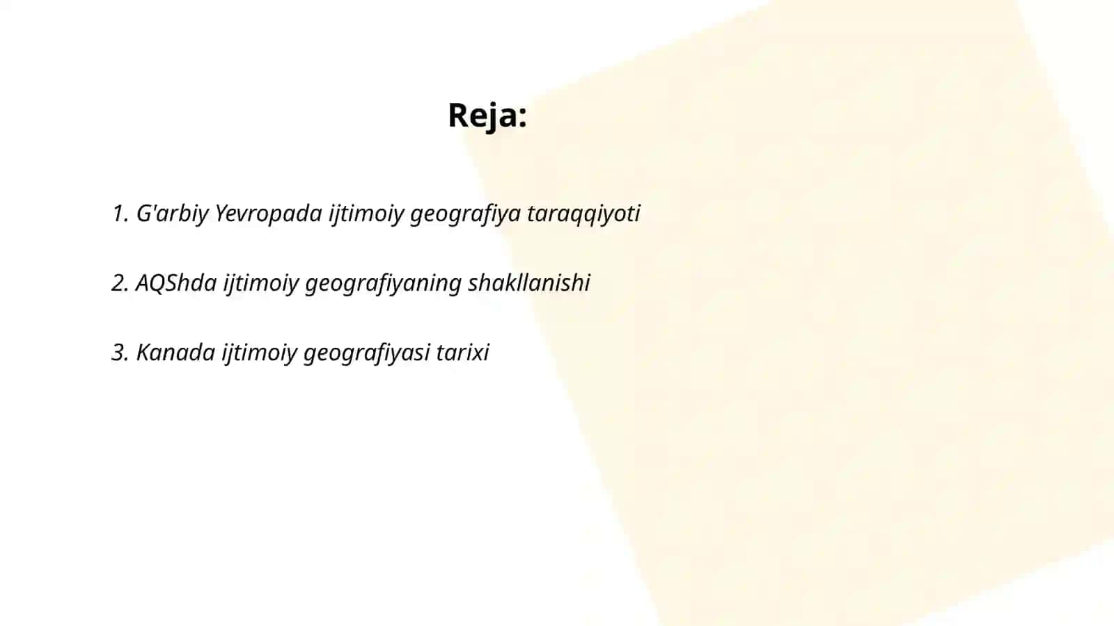 G'arbiy Yevropada ijtimoiy geografiya taraqqiyoti 2