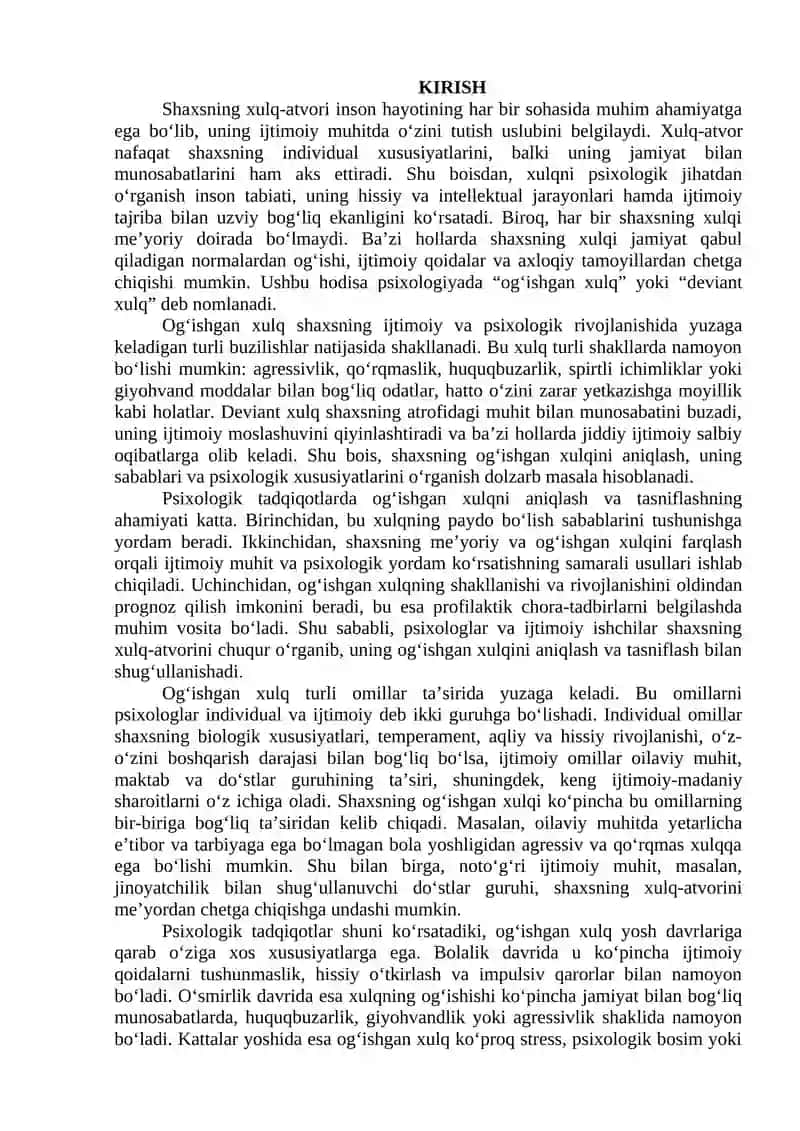 Shaxs ogʻishgan xulqini psixologik tasniflash 2