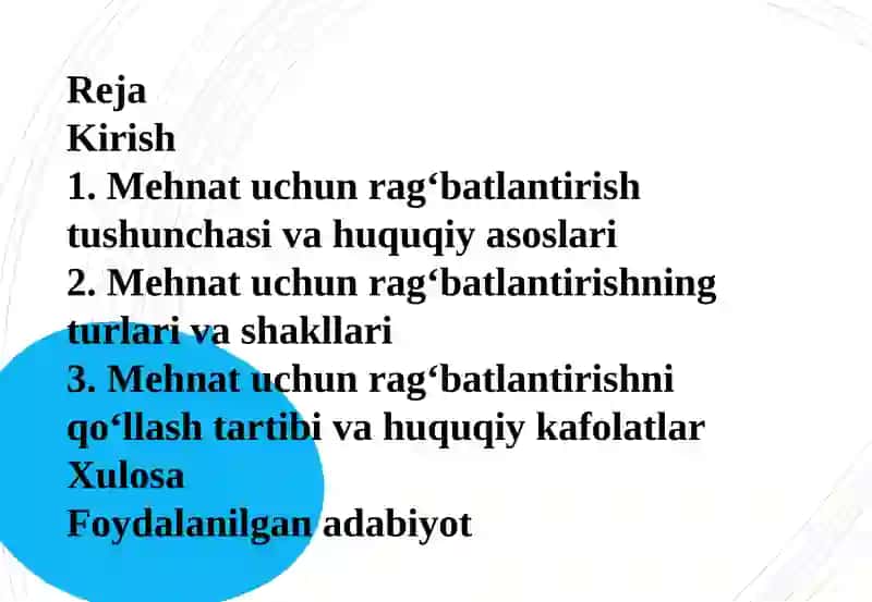 MEHNAT UCHUN RAG‘BATLANTIRISH TUSHUNCHASI 2