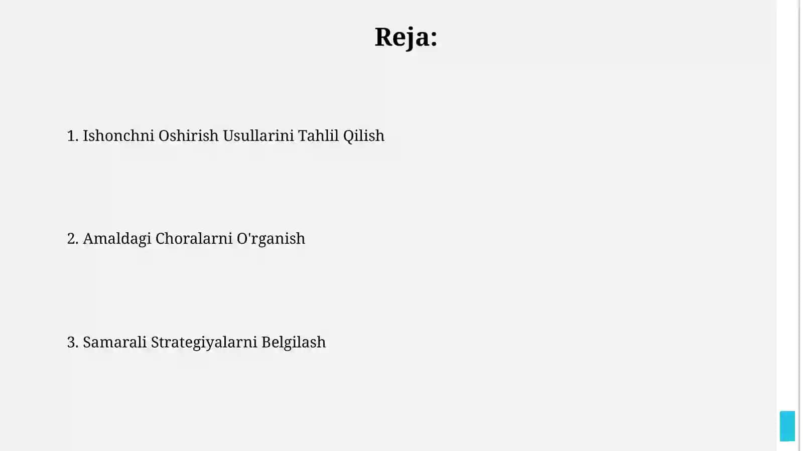 Ishonchlilikni oshirish usullarini tahlil qilish va qo‘llaniladigan tadbirlar 2