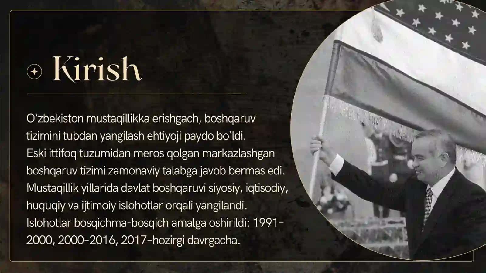 Mustaqillik yillarida davlat boshqaruvi tizimida amalga oshirilgan islohotlar 2