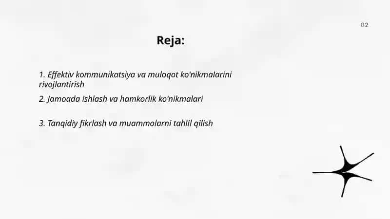 Bo'lajak mutaxassislikning asosiy ko'nikmalarini shakllantirish 2