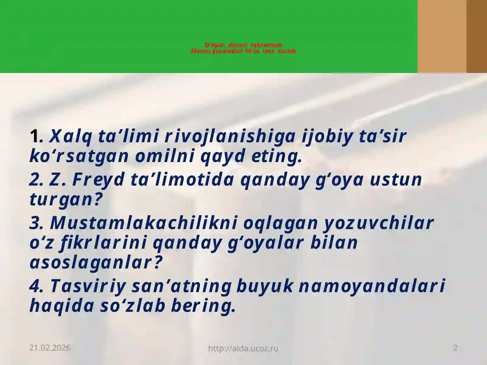 9-sinf Jahon tarixi fani darsligi 2