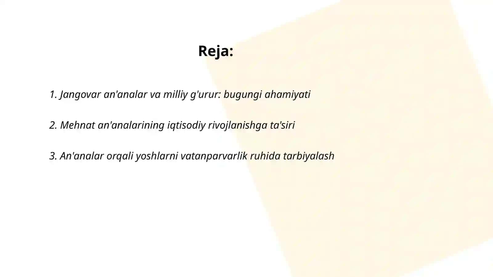 Jangovar va mehnat an'analarining bugungi kundagi ahamiyati 2