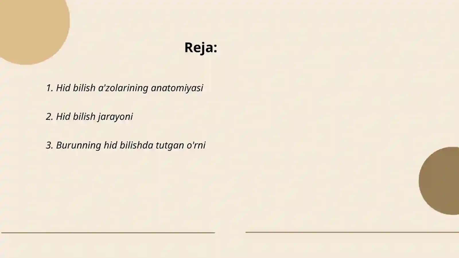 Hid bilish a'zolarining anatomiyasi 2