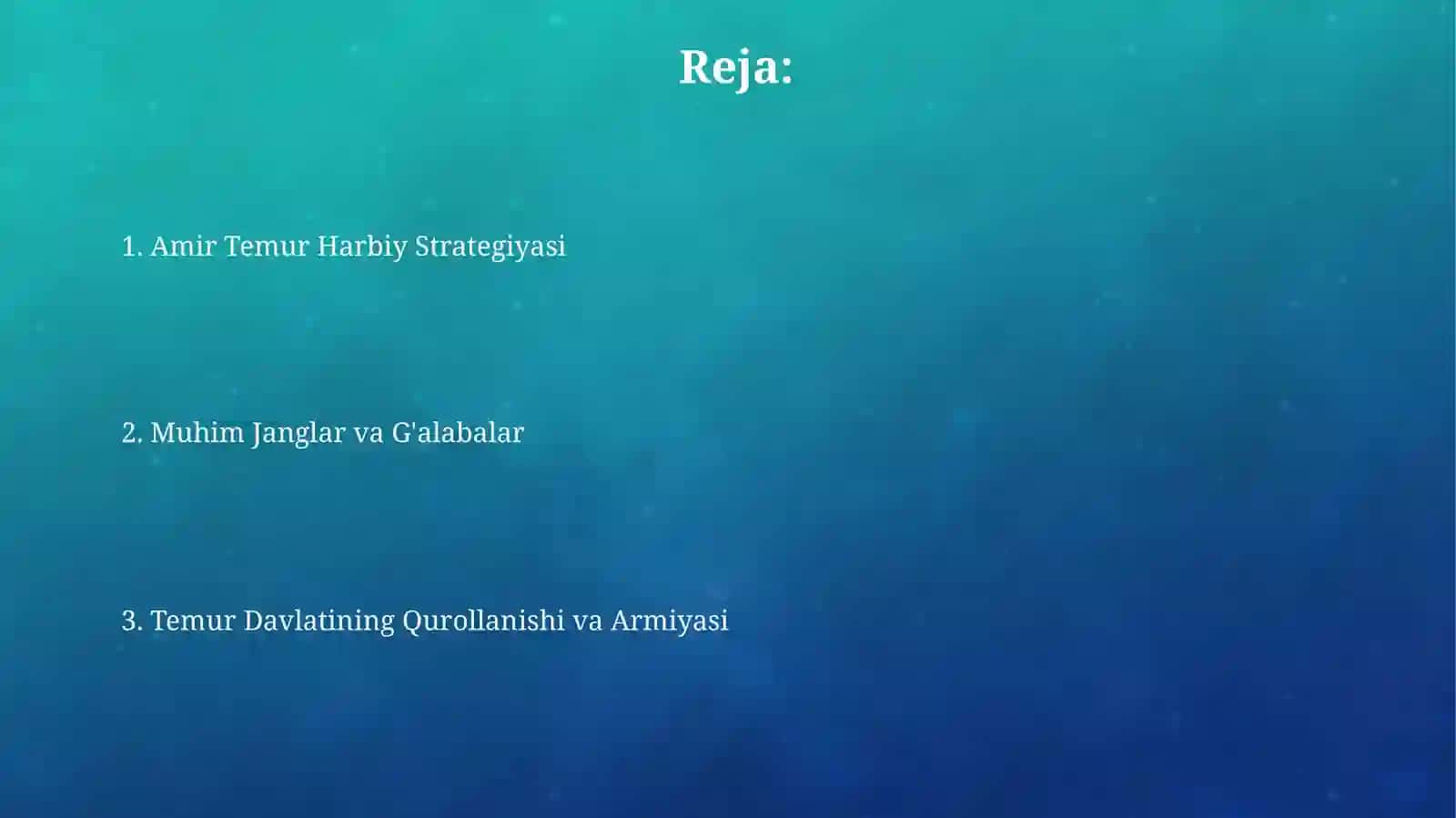 Amir Temur Harbiy Strategiyasi 2