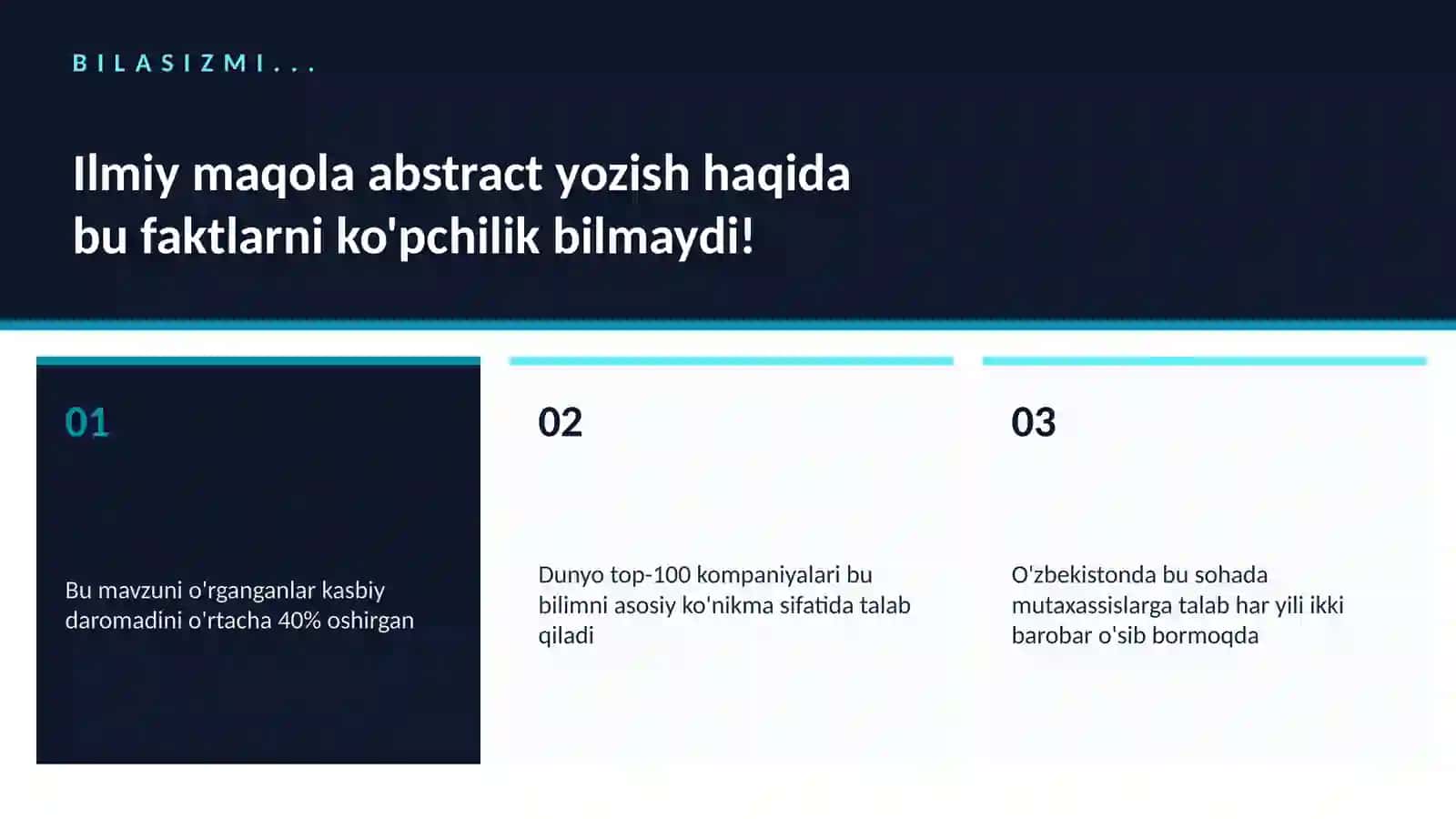 Ilmiy maqola abstract yozish 2