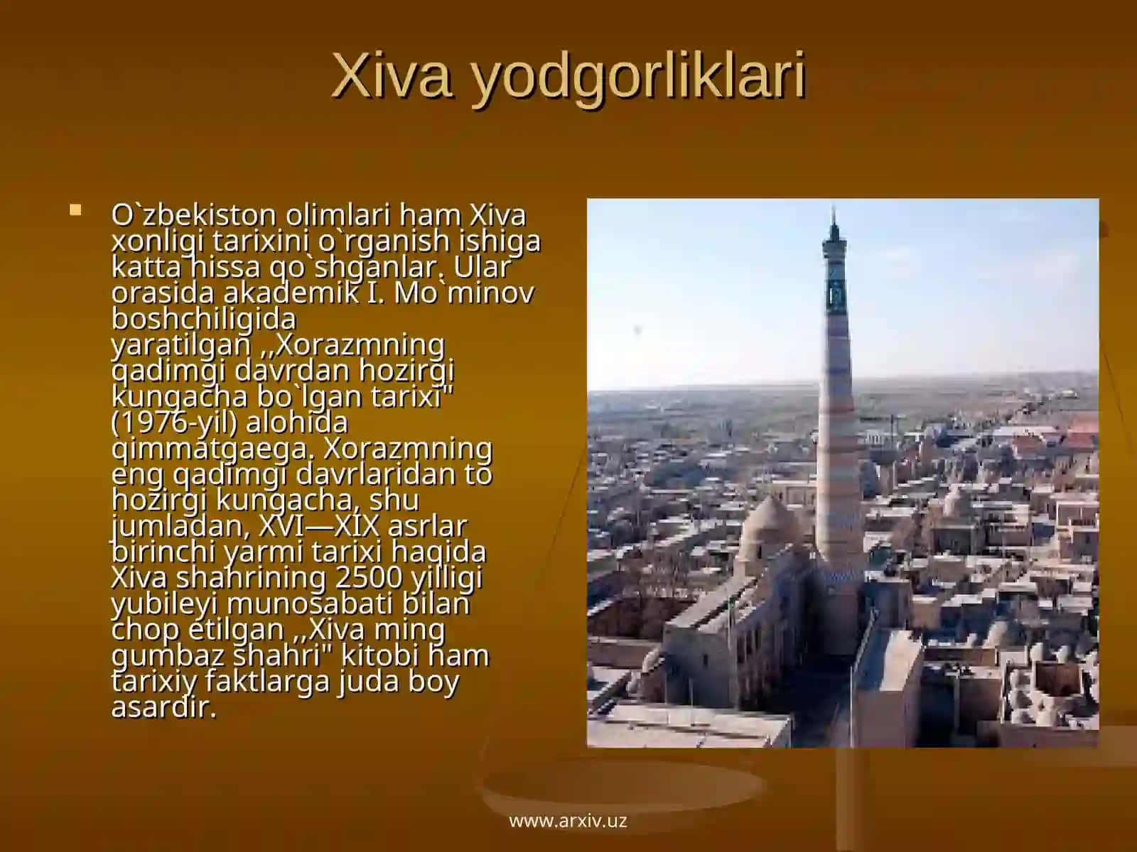 O’zbekistonning tarixiy yodgorliklari va obidalari 2