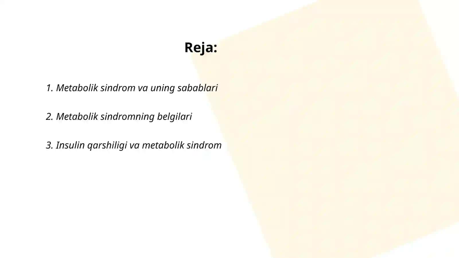Metabolik sindrom 2