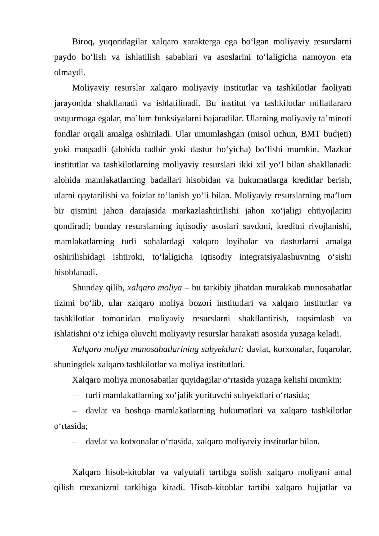 Moliyaviy globallashuvda xalqaro moliya bozorlarining roli 2