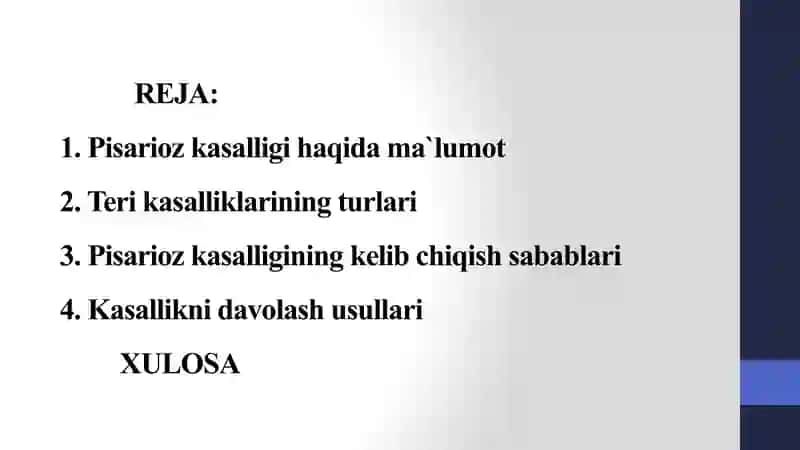 Psoriaz kasalligi haqida 2